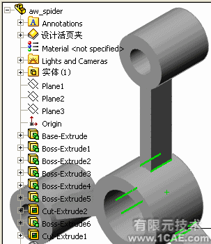 Solidworks“系統(tǒng)選項(xiàng)”——“FeatureManager”solidworks simulation培訓(xùn)教程圖片4