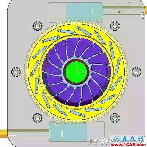 齒輪帶著十五個行位彎抽芯，這圖高清版ug培訓(xùn)課程圖片11