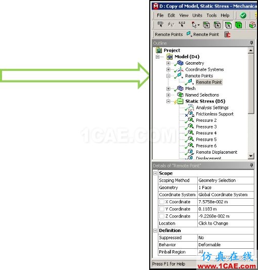 技術(shù)分享 | APDL在ANSYS WORKBENCH MECHANICAL中的應用概述 —Remote Points中插入命令ansys培訓課程圖片1