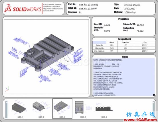 3D PDF樣本：國家標(biāo)準(zhǔn)與技術(shù)研究所（NIST）測試裝配體solidworks simulation培訓(xùn)教程圖片11