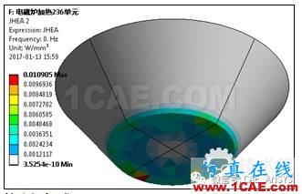 電磁爐加熱水—電磁 熱 結(jié)構(gòu)耦合仿真分析ansys結(jié)果圖片7