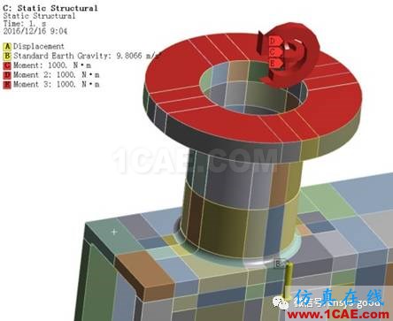 workbench中以云圖形式顯示網(wǎng)格質(zhì)量，扭矩荷載的施加 ansys培訓(xùn)課程圖片15