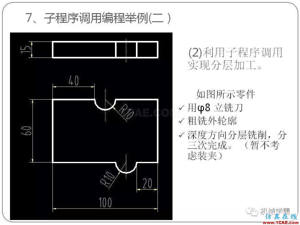 【收藏】數(shù)控銑床的程序編程PPT機械設(shè)計案例圖片68