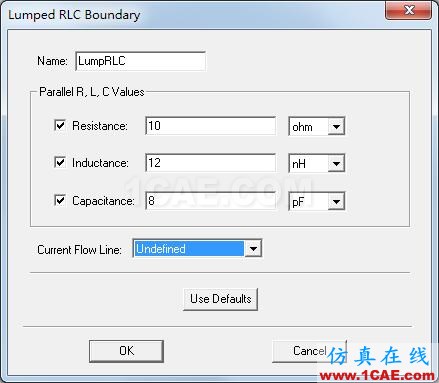 如何使用Lumped RLC邊界條件?HFSS培訓(xùn)的效果圖片2