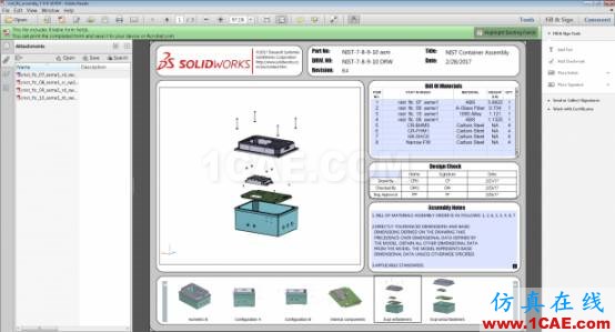 3D PDF樣本：國家標(biāo)準(zhǔn)與技術(shù)研究所（NIST）測試裝配體solidworks simulation學(xué)習(xí)資料圖片7