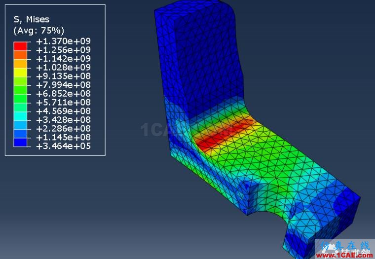 Abaqus和WELSIM仿真簡單支架受力分析案例賞析---細化網(wǎng)格對（應力集中）解的收斂性的影響abaqus有限元培訓資料圖片23