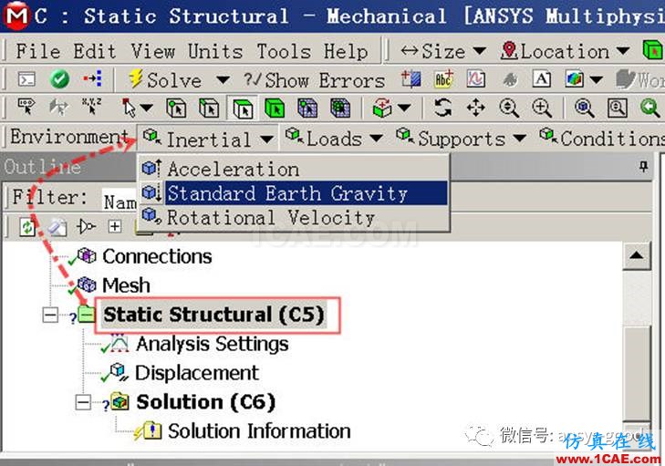 workbench中以云圖形式顯示網(wǎng)格質(zhì)量，扭矩荷載的施加 ansys培訓(xùn)課程圖片5