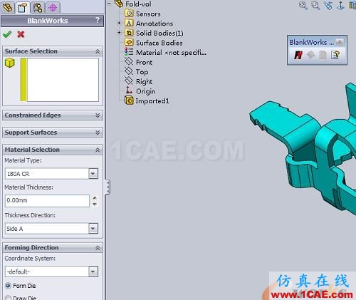 [轉載]SOLIDWORKS鈑金展開插件blankworks V4.0帶CRACKsolidworks仿真分析圖片2