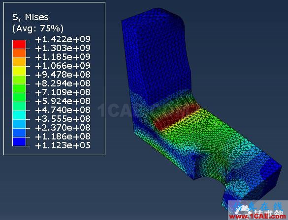 Abaqus和WELSIM仿真簡單支架受力分析案例賞析---細化網(wǎng)格對（應力集中）解的收斂性的影響abaqus有限元培訓教程圖片25