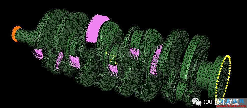 ABAQUS應用例子－有扭矩的曲軸有限元分析abaqus靜態(tài)分析圖片20