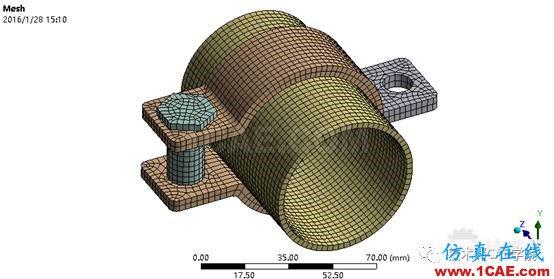 【干貨】ANSYS workbench接觸問題案例——卡箍連接ansys仿真分析圖片5