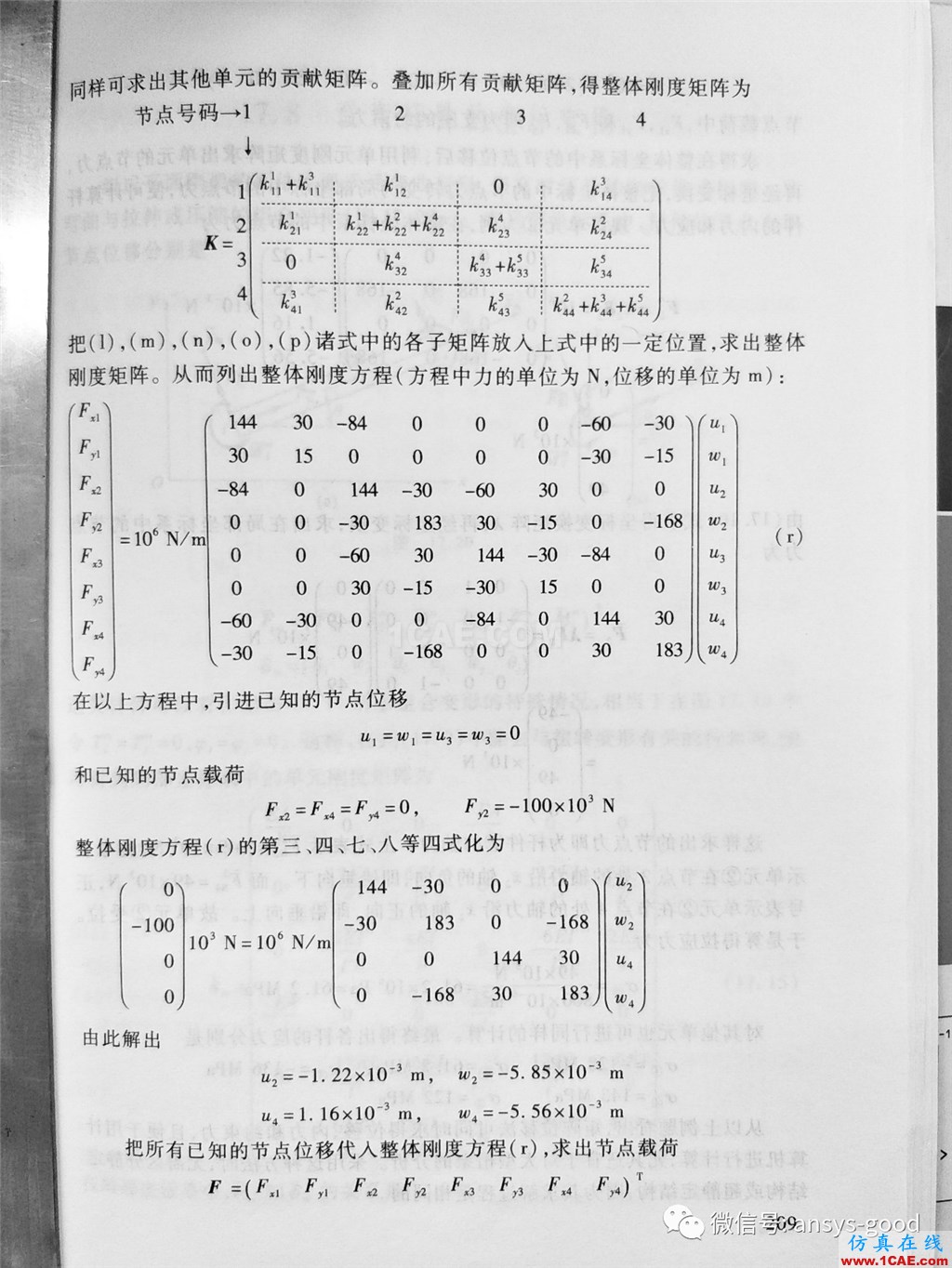 平面桁架(矩陣位移法)ANSYS分析ansys結(jié)果圖片5