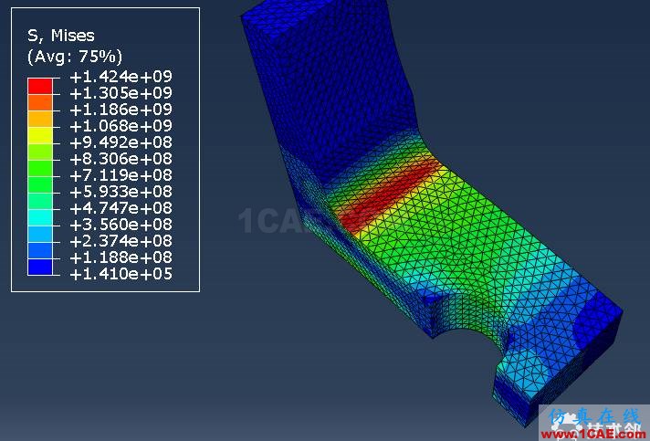Abaqus和WELSIM仿真簡單支架受力分析案例賞析---細化網(wǎng)格對（應力集中）解的收斂性的影響abaqus有限元資料圖片15