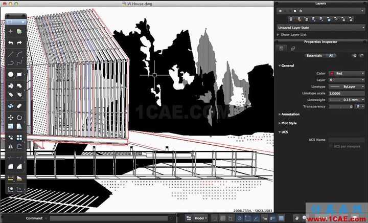 效果圖的藝術(shù)：用SketchUp, AutoCAD 和 Photoshop創(chuàng)造絕佳的水彩效果AutoCAD分析案例圖片7