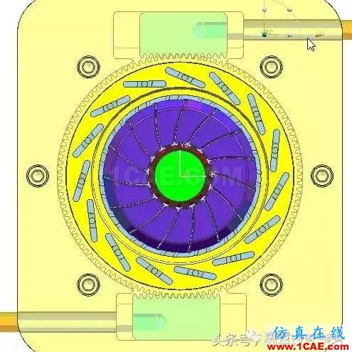 齒輪帶著十五個行位彎抽芯，這圖高清版ug培訓(xùn)課程圖片12