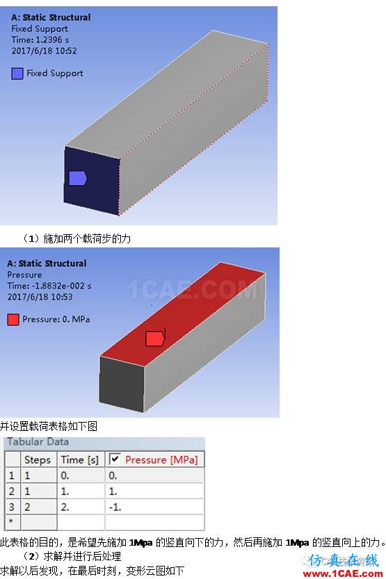 如何在A(yíng)NSYS WORKBENCH中進(jìn)行多載荷步的靜力分析？ansys workbanch圖片3