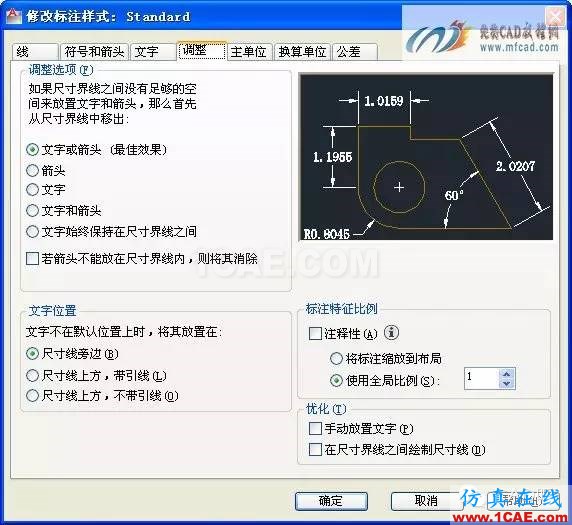 autocad標(biāo)注樣式的設(shè)置AutoCAD應(yīng)用技術(shù)圖片4