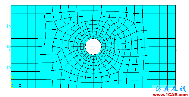 基于ANSYS經(jīng)典界面的帶孔薄板的自適應(yīng)網(wǎng)格劃分ansys workbanch圖片4