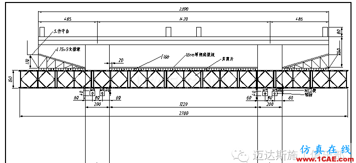 馬山坡1#、2#大橋高墩蓋梁支架計(jì)算書Midas Civil分析圖片2