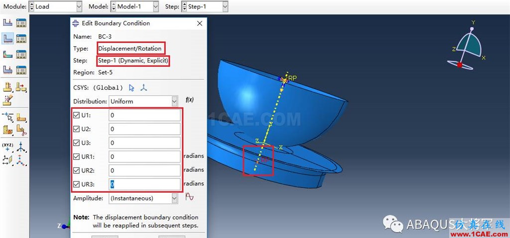 ABAQUS案例的Abaqus/CAE再現(xiàn)——半球形沖頭沖壓薄板abaqus有限元分析案例圖片27