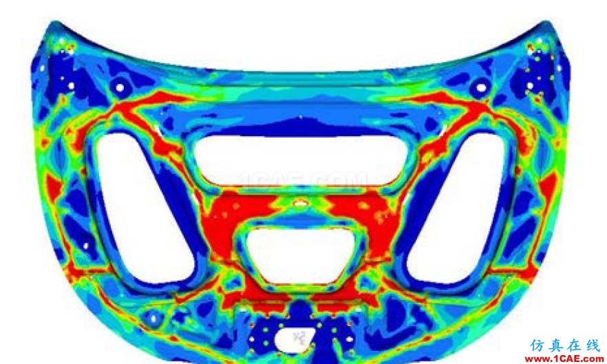 CAE于發(fā)動機蓋拓撲優(yōu)化中的應(yīng)用hyperworks仿真分析圖片3